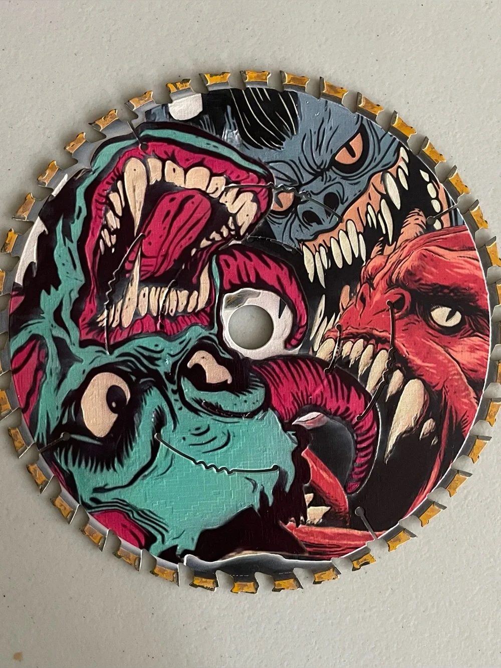Monster Saw Blade Decoration for Shop Man-cave or Fathers Day Present